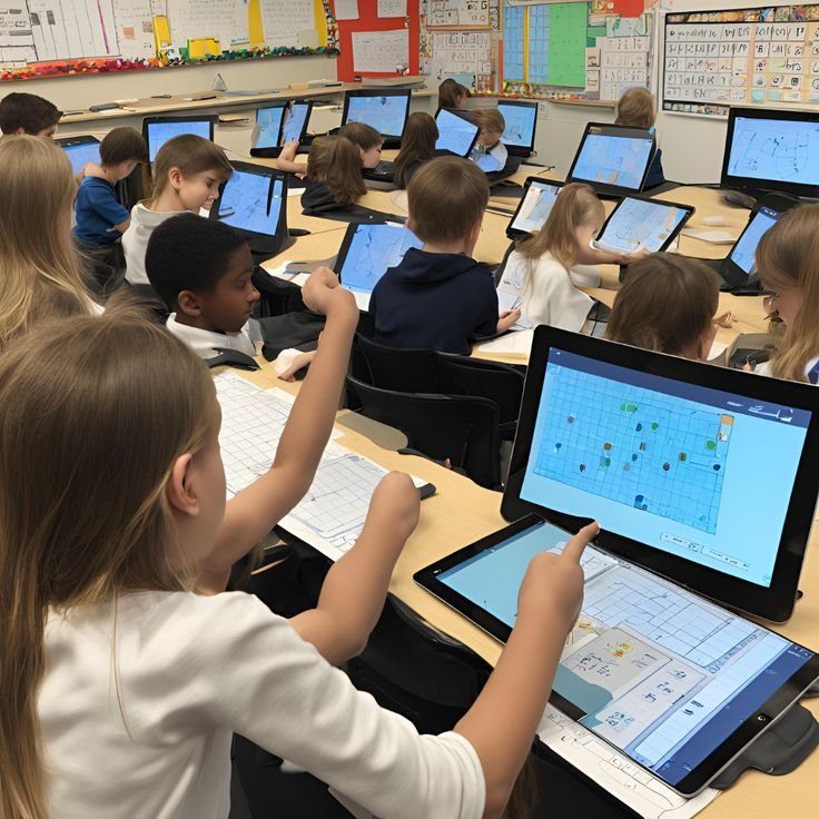 Students learning computer skills at VAREEN Academy